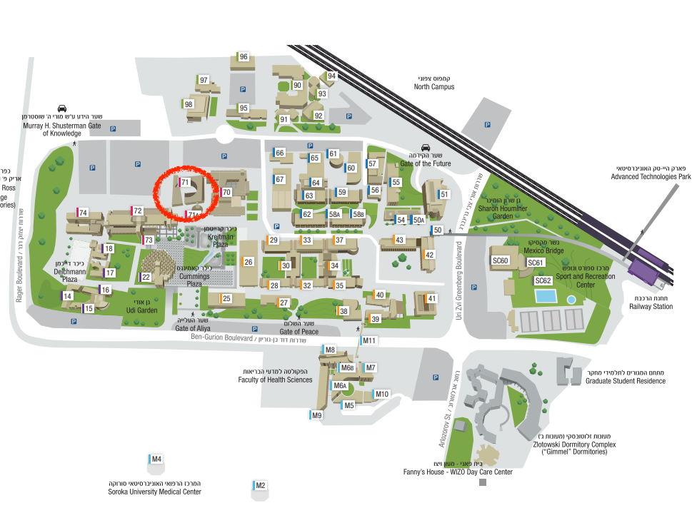 Map of BGU campus